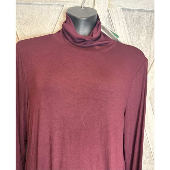 Women's Universal Standard Burgundy Turtleneck Sweater XL - Picture 2 of 8